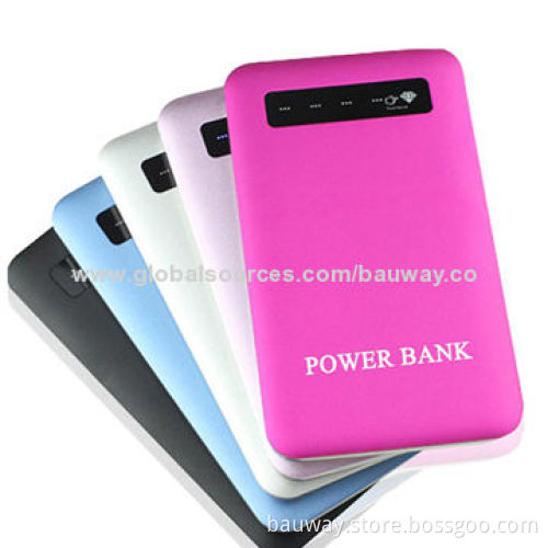 Polymer Power Bank with 8,000mAh, 5V/1 or 2.1A Input/Output